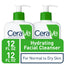 CeraVe Hydrating Facial Cleanser - 2-Pack - 12 fl oz Each Normal to Dry Skin