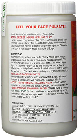 Aztec Secret Indian Healing Clay 2 lb – Deep Pore Cleansing Facial & Body Mask