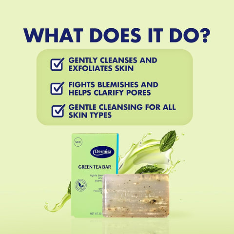 Dermisa Green Tea Bar with Manuka Honey and Ginseng
