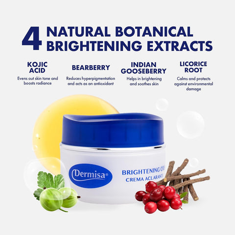 Dermisa Brightening Cream with Kojic Acid, Licorice, Arbutin and Amla