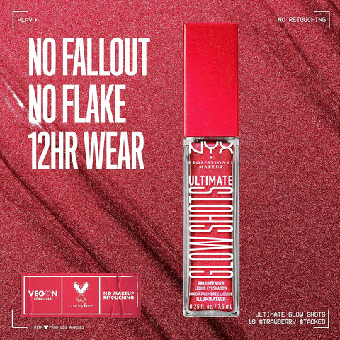 Nyx Ultimate Glow Shots Liquid Eyeshadow - Strawberry Stacked