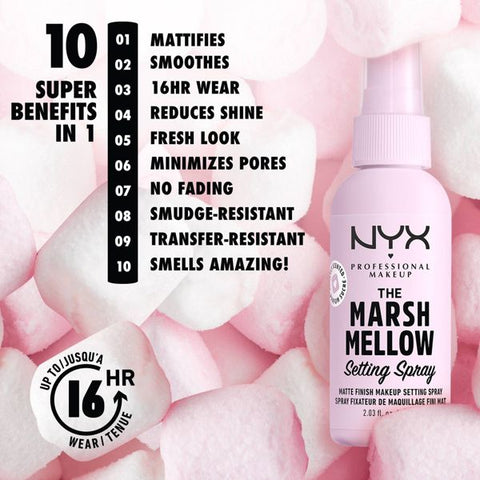 NYX Professional Makeup Long Lasting Matte Setting Spray - Marshmallow 0.60 Fl