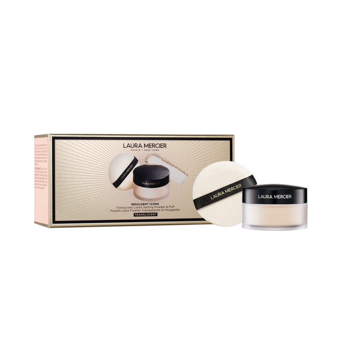 Laura Mercier Indulgent Icons Translucent Loose Setting Powder + Puff