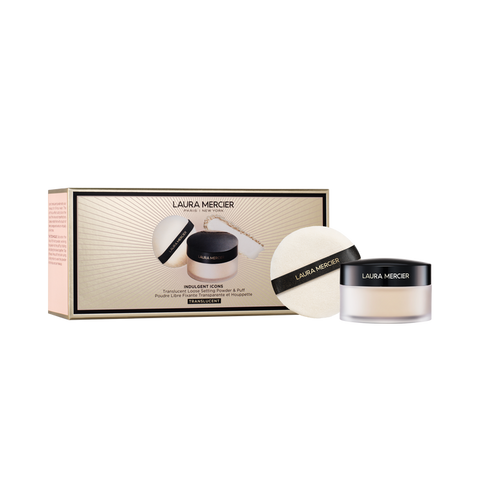 Laura Mercier Indulgent Icons Translucent Loose Setting Powder + Puff