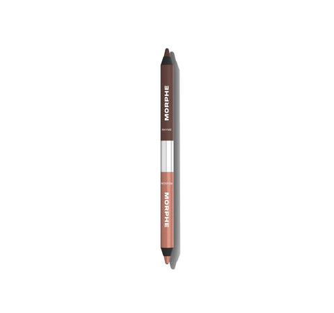 Morphe Bi-Liner Dual-Ended Gel Liners - Rhyme Or Reason (Light Brown/Shimmer Rose Gold)