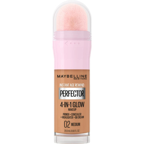 Maybelline Instant Age Rewind Perfector 4 in 1 Glow Foundation - 02 Medium
