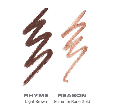 Morphe Bi-Liner Dual-Ended Gel Liners - Rhyme Or Reason (Light Brown/Shimmer Rose Gold)