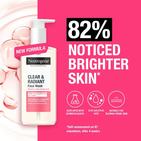 Neutrogena CLEAR & RADIANT FACE WASH WITH VITAMIN C AND 0.5% SALYCYLIC ACID