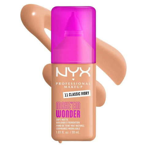 NYX Make ‘Em Wonder Soft Matte Buildable Foundation - 11 Classic Ivory