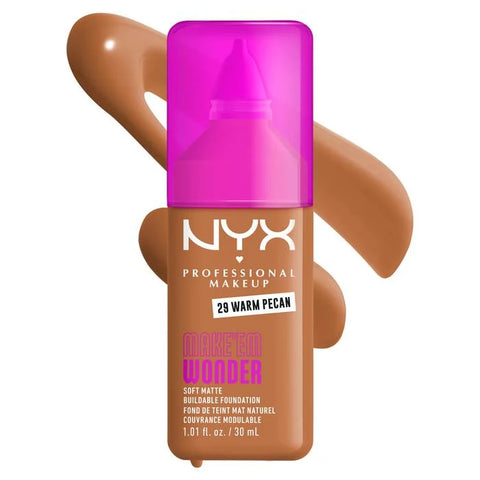 NYX Make ‘Em Wonder Soft Matte Buildable Foundation - 29 Warm Pecan