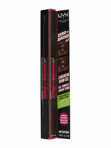 NYX Zero To Brow Longwear Brow Gel - Black