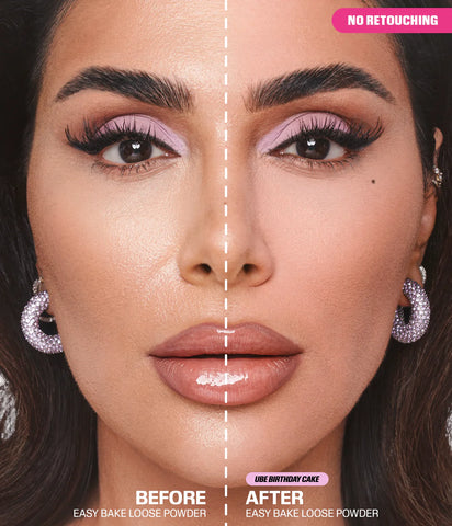 Hudabeauty EASY BAKE LOOSE BAKING & SETTING POWDER - Ube birthday cake