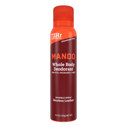 Mando Aluminum Free Spray Deodorant 3.6 Oz/ 102 g - Bourbon Leather