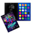 RUDE 24 VIBRANT EYESHADOWS PALETTE "CITY OF NEON LIGHTS"