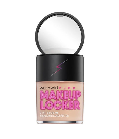 WET N' WILD MAKEUP LOCKER- 3-IN-1 SHEER BB CREAM, HIGHLIGHTER & CORRECTOR- FAIR LIGHT