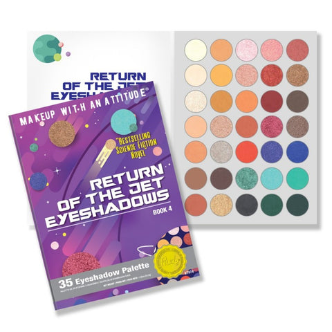 RUDE 35 EYESHADOWS PALETTE "RETURN OF THE JET EYESHADOWS -  BOOK 4"