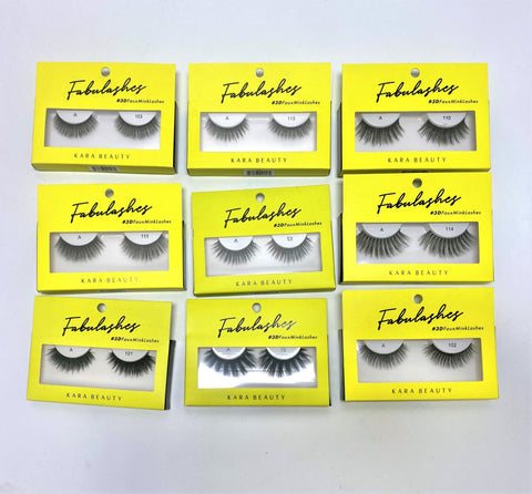"KARA BEAUTY ASSORTED FABULASHES 3D FAUX MINK LASHES"