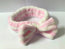 STRIPED PATTERN BOW DETAIL BATH HEADBAND"