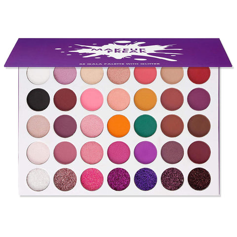 MAKEUP FREAK 35 EYESHADOWS PALETTE WITH GLITTER "GALA"