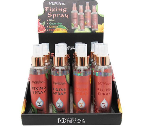 BE BELLA FOREVER COSMETICS 12 PIECE SETTING SPRAY DISPLAY