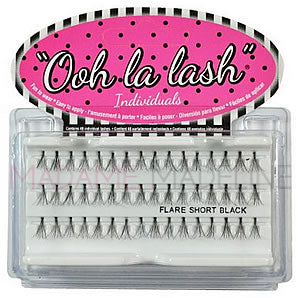 OOH LA LASH INDIVIDUAL EYELASHES "FLARE SHORT BLACK"
