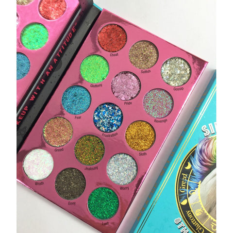 RUDE COSMETICS EYESHADOWS PALETTE "SIN OF GLITTERY"
