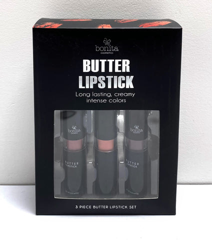 BONITA COSMETICS BUTTER LIPSTICK 3 PIECE SET