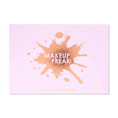 MAKEUP FREAK 35 EYESHADOWS PALETTE WITH GLITTER "AMOUR"