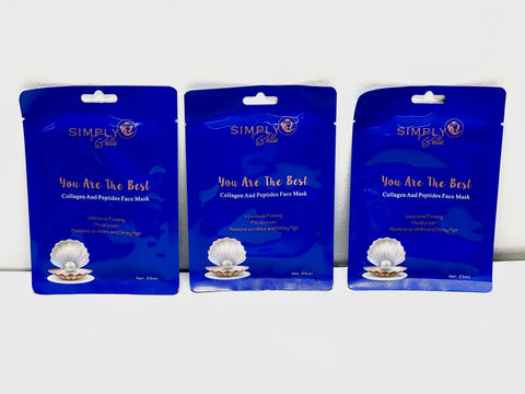 SIMPLY BELLA "YOU ARE THE BEST" COLLAGEN AND PEPTIDES FACE MASK